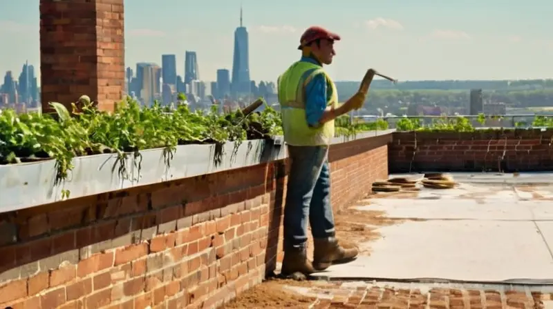 Obra en construcción bajo un cielo azul