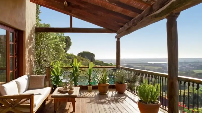 Terraza soleada y acogedora para relajarse