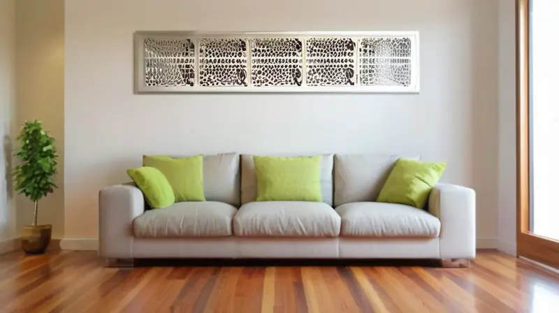 Habitación luminosa y acogedora con ventilación moderna